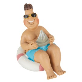 Bathing holidaymaker in swimming pool about 6 cm