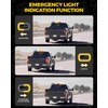 Xprite Amber Rooftop Emergency Strobe Light Bar, US Flag Beacon