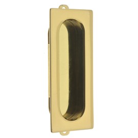 idh by St. Simons 25400-003 Professional Grade Quality Solid Rectangular Flush Pull, Polished Brass