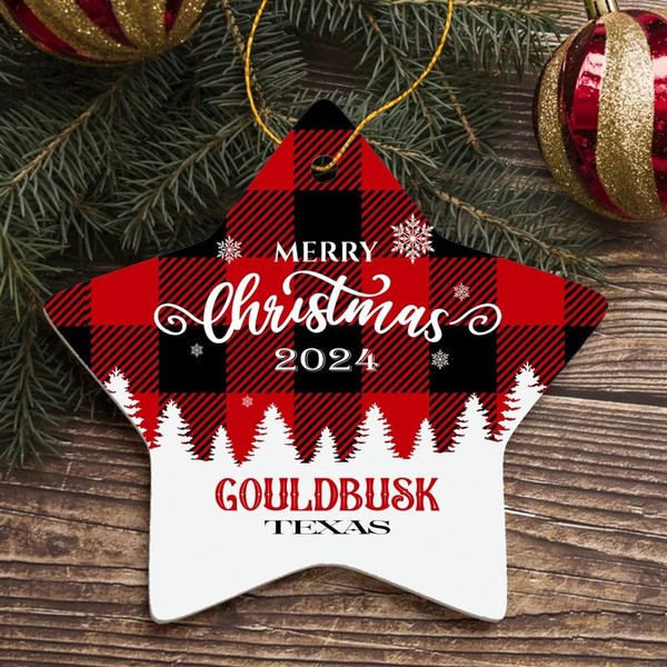 Merry Christmas Gouldbusk Ornament Gouldbusk TX Christmas Ornament 2024 Gift
