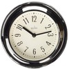 Acctim Riva Small Wall Clock Quartz Chrome Effect 17.5cm 21737