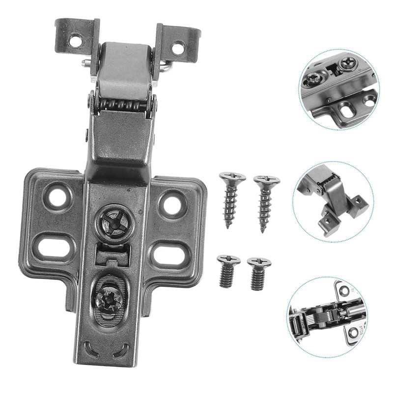 COHEALI 4pcs Silent Hydraulic Soft Close Cabinet Hinges for Aluminum