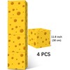 TOUROAM 4 PCS Cheese Party Decoration Boxes, Yellow Cheese Food