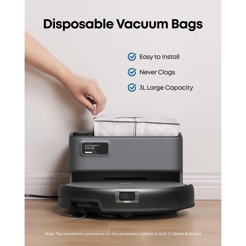 eufy 6-Pack Large Capacity Dust Bags Compatible with eufy C10