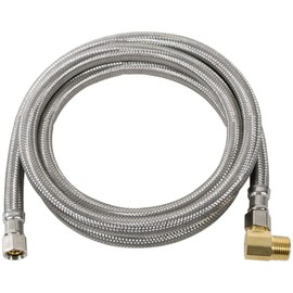 Certified Appliance Accessories Dishwasher Hose with 90 Degree MIP Elbow, Water Supply Line, 4 Feet, PVC Core with Premium Braided Stainless Steel