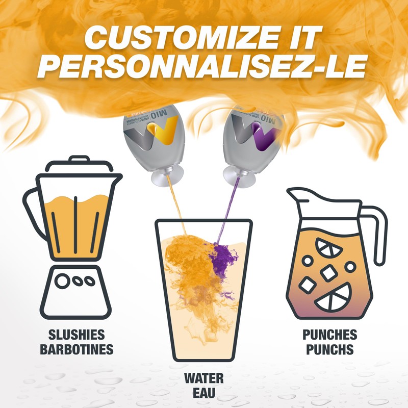 MiO Mango Peach Liquid Water Enhancer, 48mL/1.6oz, Imported from Canada}