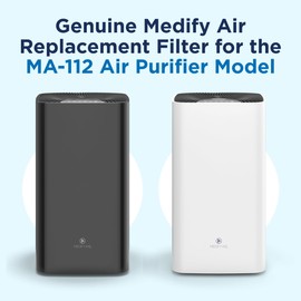 Medify Air MA-112 Genuine Replacement Filter | for Allergens, Wildfire Smoke, Dust, Odors, Pollen, Pet Dander | 3 in 1 with Pre-filter, H13 HEPA, and Activated Carbon | Removal to 0.1 Microns | 1-Pack