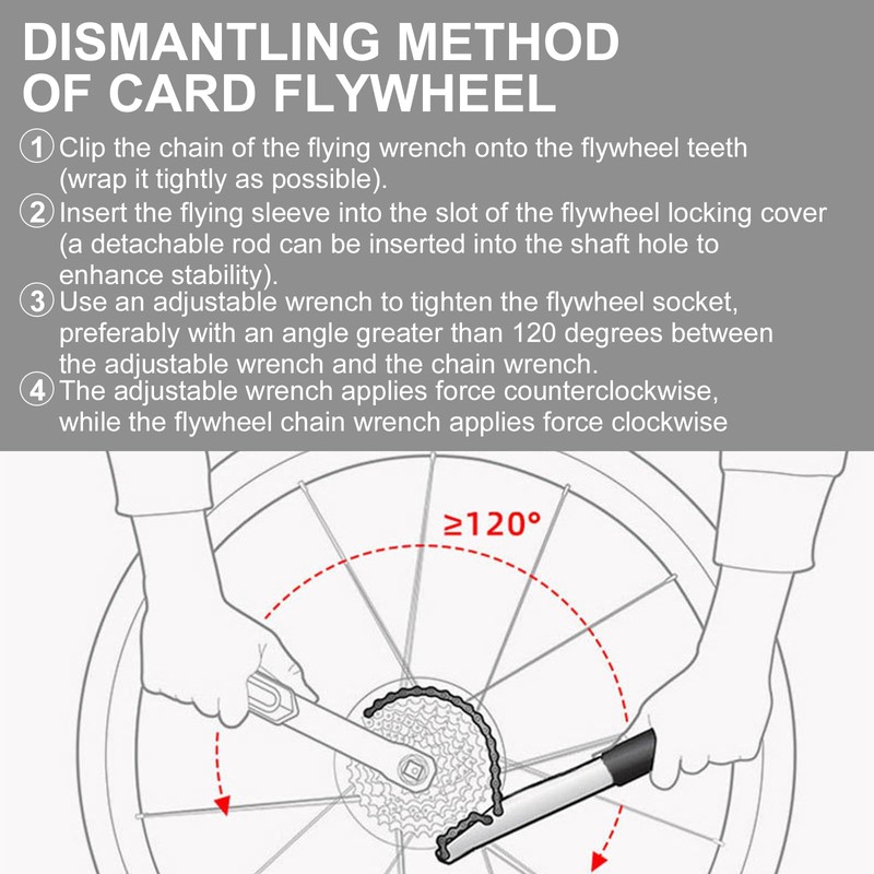Lunaanda Bicycle Chain Whip Set: Cassette and Sprocket Puller Kit