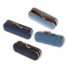 Estuche De Brillo Labial Con Espejo Para Bolso Azul Oscuro