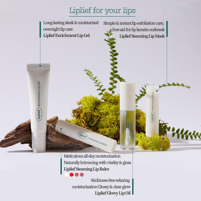 LIPLIEF Steaming Lip Balm Holika Korean Vegan Lip Care Colorless