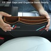 TOPABYTE Car Seat Gap Filler Organizer Leather Storage Box Between