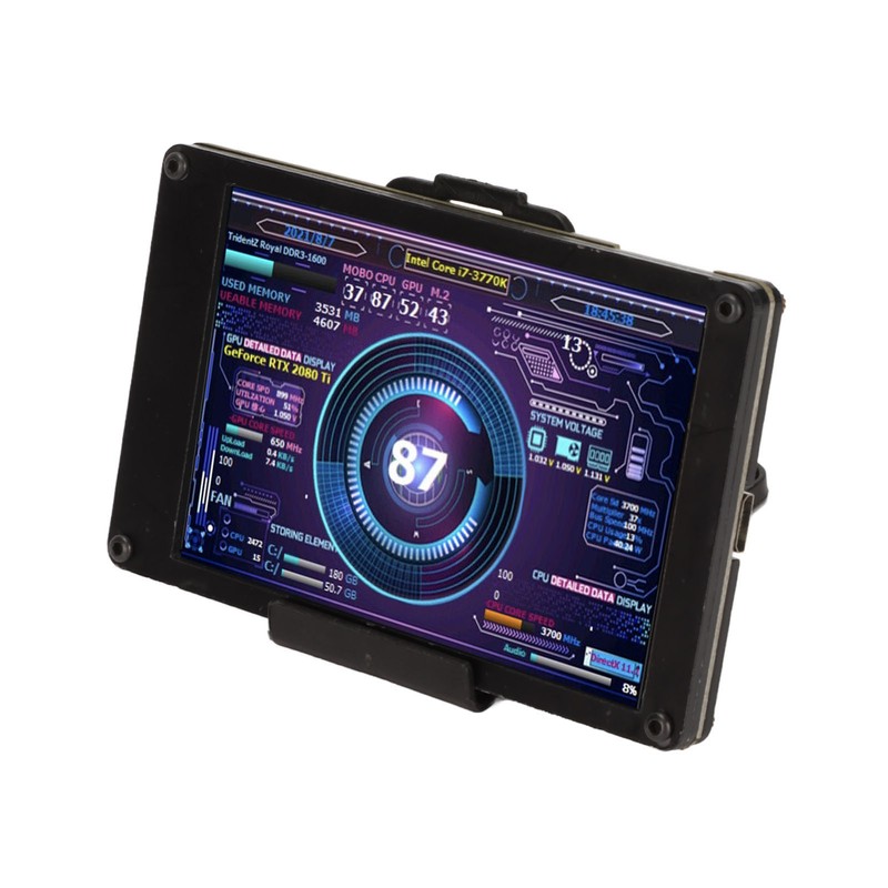 Computer Temp Monitor 3.5 Inch Theme Editor Adjustable Brightness PC