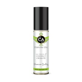 CA Perfume Originals Coconut Cream Pie Unisex Fragrance Oil Gourmand Scent Long Lasting Perfumes for Women & Men Travel Size TSA Ready Mini Parfum Body Oil Roll-on 0.33 Fl Oz 10ml