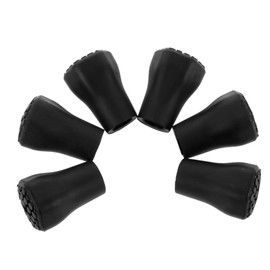 Mikinona 6pcs Walking Pole Tips Protectors Durable Plastic Cane Tips Replacement for Hiking and Walking Sticks Non Skid Crutch Accessories Reliable Trekking Pole Feet Covers