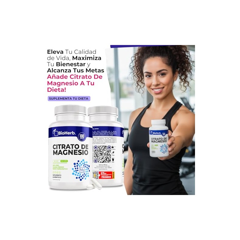 BioHerb® | Citrato de Magnesio Puro con 12% Magnesio Elemental