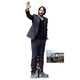 BundleZ-4-FanZ Keanu Reeves Celebrity Lifesize Cardboard Cutout Fan Pack, 194cm x 60cm Includes Mini Cutout and 8x10 Photo