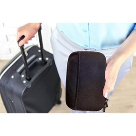 Cheelom Organizador Portátil, Bolsa para Accesorios Electrónicos, para Viajes, Impermeable, Funda Portable para Discos Duros, Cables USB, Auriculares, Móviles, Accesorios Digitales. -Negro