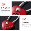 Red Heart Shape Padlock Mini 3 Digit Code Lock with