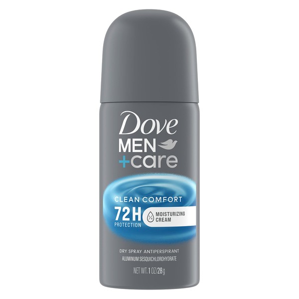 Dove Men+Care Antiperspirant Deodorant Dry Spray Clean Comfort 24 count For Men 72-hour Sweat and Odor Protection with Triple Defense Technology 1 oz