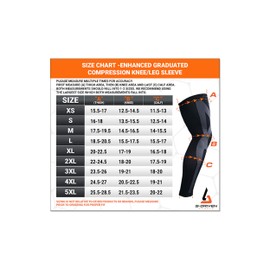 Athletic Sports Full Leg Compression Sleeve - 20-30mmHG Thigh, Calf, & Knee Support UV Compression Leg Sleeves for Men, Women