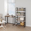 BHG Vintage Multifunctional Folding Bookshelf, No-Assembly Plant Stand Storage Rack