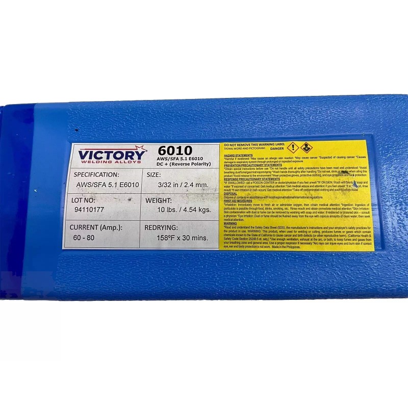 Victory Alloy Premium Carbon Steel E6010 Stick Electrode 3/32" 6010
