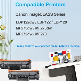 CLYWENSS 071 Toner Cartridge (Indicate Toner Level) Replacement for Canon 071 CRG-071 for ImageClass LBP122dw MF273dw MF275dw LBP122 LBP120 MF270 MF272dw Printer (2-Black)