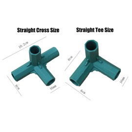 OHEETU 8PCS Gardening Frame Connectors 16mm 3 Way 4 Way Greenhouse PVC Pipe Fitting Sets Heavy Duty Frame Building Connectors Gardening Plant Stakes Bracket Joint Tool (Green)