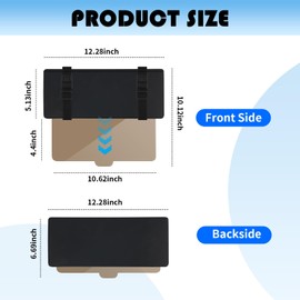 Sun Visor Extender for Car with Carabiner Strap,Polarized Car Visor Extender Sun Blocker with Built-in Push-Pull Mirror to Block Sunlight,Visors Extenders Attachment for Cars Visors