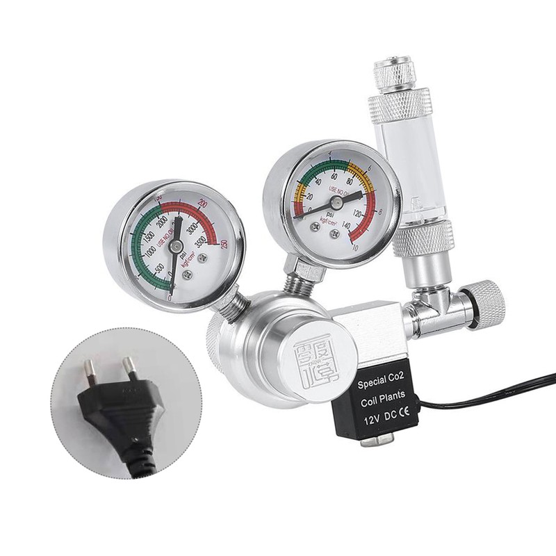 Aquarium CO2 Regulator CO2 Cylinder Pressure Reducing Regulator with Solenoid