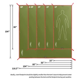 Frelaxy Tent Footprint, Waterproof Camping Tarp, Durable Tent Floor to Elevate Your Camping, Hiking, Backpacking, Hammock, Beach Experience