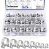 Tnisesm 55PCS Mini Fuel Injection Hose Clamps Adjustable 7-18mm 10