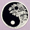 ZEGINs Buddhist Zen Yin Yang Tree Patch Embroidered Applique Iron