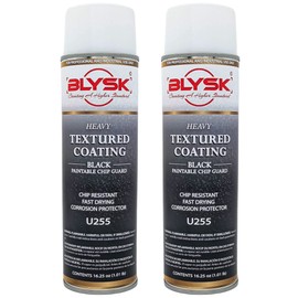 Blysk Heavy Textured Coating U255, Black Paintable Chip Guard 16 Oz 2-Pack