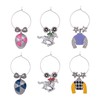 Wine Things WT-1520P at The Races, Painted Wine Charms, Fits