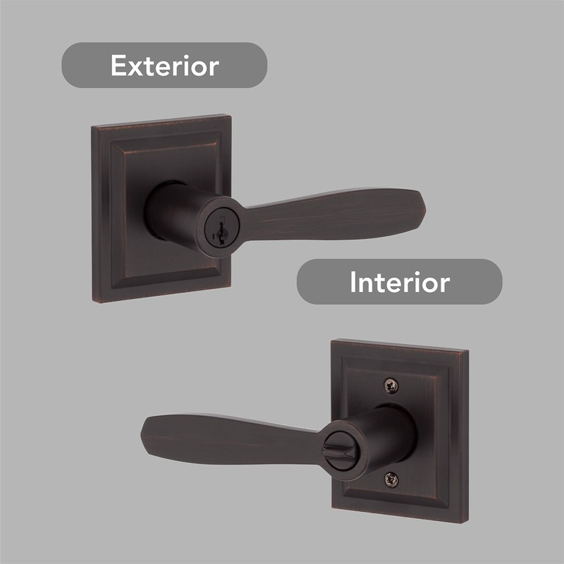Baldwin Torrey, Entry Door Handle Reversible Lever with Keyed Lock