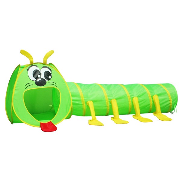 Big Mouth Caterpillar Tent 2pc Pop-up Children Play Tunnel Kids Discovery Station by POCO DIVO