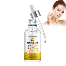 Vitamin E+Vitamin C Serum - Vitamin C Serum For Face With Vitamin E & Ferulic Acid to Enhance Brightness - Anti Aging Hydrating Serum - Brightening Serum for Anti Wrinkle and Solution for Acne Scars