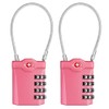 Travel Locks TSA Approved, 4 Digit Cable Luggage Locks with