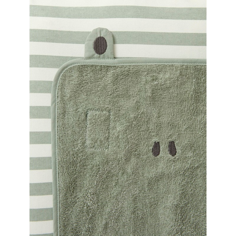 VERTBAUDET Cover for changing mat Trek green striped 72 x