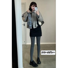 Viktrui Cotton Tights, Compression 7.1 oz (200 g), Women's Ribbed Pattern, Knit Tights, 600 Denier, Thick Stockings, Anti-pilling, Warm, Thick Stockings, Pantyhose, Cold Protection, Heat Retention,