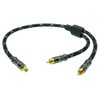 7.5m SunshineTronic Blackline Subwoofer Cable + Subwoofer Y Adapter