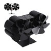 6 Blades Heat Powered Stove Fan Dual Head Fireplace Fan
