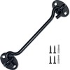 TOPYWMSP Hook and Eye Latch 1pcs 6 Inch Black Stainless