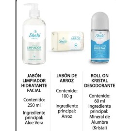 Kit Cuidado Personal: Desodorante, Jabón Arroz, Jabón Facial