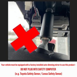 Dongar Dash Cam Power Adapter (12-pin Type A) - Compatible w Tacoma (15-23), Select Highlander, Tundra, Sienna; Honda Ridgeline & More. USB Power, Connects to Rearview Mirror. Easy Install!