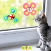 FlidRunest 3PCS Suction Cup Spinner Toys for Cat, Interactive Windmill