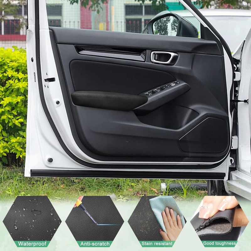 VKGUG Door Armrest Cover Compatible with Honda Civic 2022-2025 Black