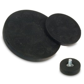 magnets4you Strong Magnetic System Neodymium Diameter 43 mm Rubberised with M6 x 15 Thread Holds 10 kg, Threaded Pins, External Thread, Strong Hold Thanks to Neodymium Magnets and No Scratching Due to