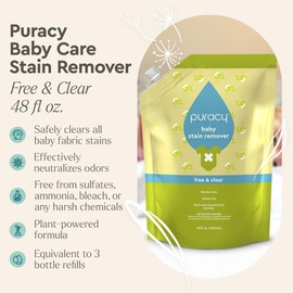 Puracy Stain Remover - Cleaning Spray, Clothes Stain Remover for Clothes, Laundry Stain Remover Spray for Clothes, Travel Stain Remover, Oil Stain Remover - Natural Spot Cleaner,  Oz